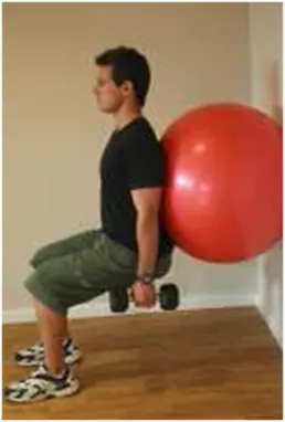 Ball wall squat
