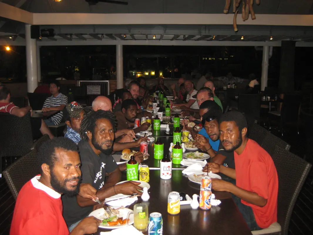 Celebration dinner with trekkers and the guide team