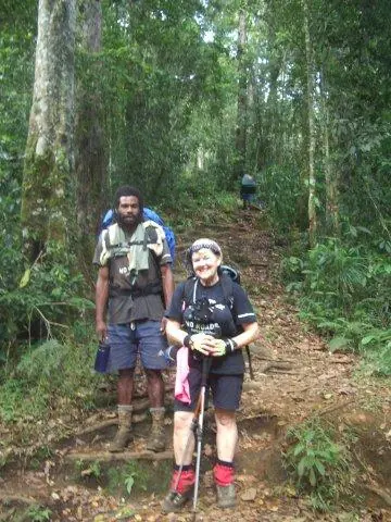 Two trekkers on the Track