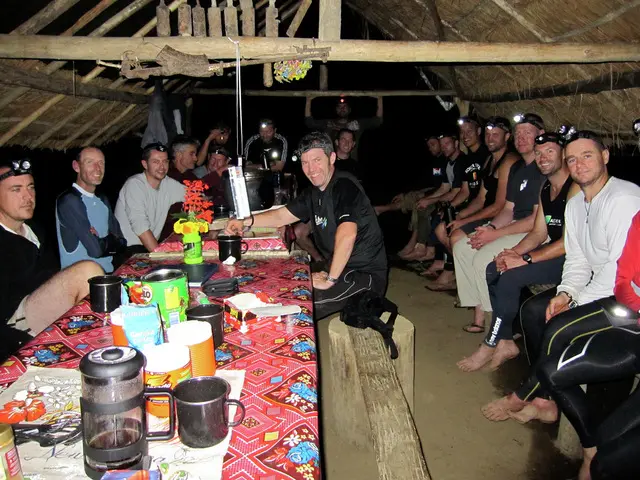 A communal dining hall
