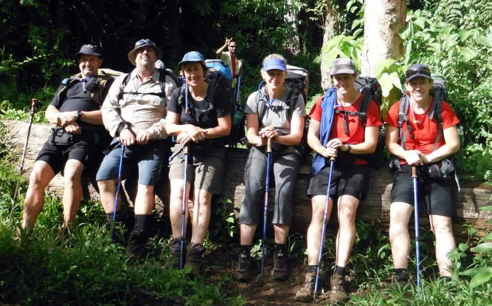 Trekking group on the Track